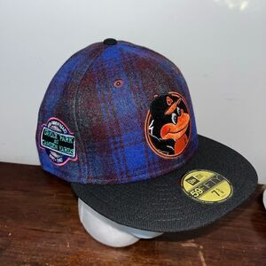 New Era Baltimore Orioles 20th Anniversary Scottish Plaid Wool Fitted Hat 7 5/8